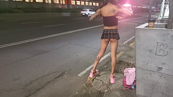 Preview 4 of Wankitnow Joi Samantha Alexandra - Prostituta de tlalpan por una noche,  flaquita trans con miniflada exhibiendo su culito