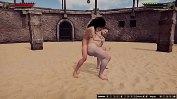 Preview 2 of Chinese Gay Videos - Ethan vs. Aurora (Naked Fighter 3D)