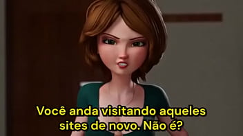 Preview 1 of Insext Net Parents Daughter - Tia Cass ajudando o sobrinho - Big Hero 6 - Com Legenda PT-BR