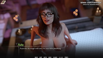 Preview 2 of Sunny Leone Sweet Sex - Big Tits Redhead Teen In Glasses Loves Getting Her Tight Pussy Fucked And Creampied By A Big Cock | Taboo University(Steam game) | 3D Animated Hentai Game | Part #6