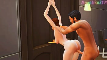 Preview 4 of Anal Open Air - FAMILY TABOO: SLUT STEPSISTER WAS FUCKED HARD BY SEVERAL VISITORS AND EXPERIENCED HUMILIATION AFTER HARDCORE GANGBANG (Hentai Sims 4)