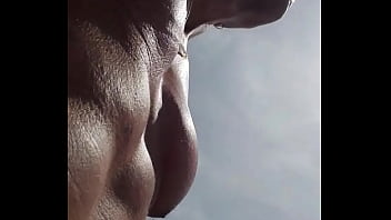 Preview 2 of Sweet Dreams Fucked - exhib de ma bite et mon cul sur la plage naturiste et pipi dans la mer,  partie 1, 