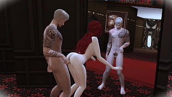 Preview 2 of Hindi X Vidio Hd - THE VAMPIRE MISTRESS SUBDUED A TEENAGE WANKER AND LICK HER PUSSY AND FUCK HER HARD IN THE ASS (SIMS 4,  COSPLAY,  ROUGH SEX)