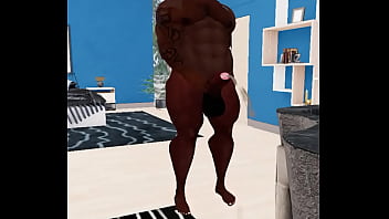 Preview 4 of Tinda Frost - super hunk duane brown jerks for facetime fan