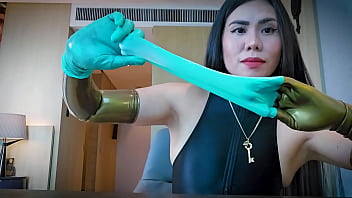Preview 4 of Teen Ficked - ASMR LATEX GLOVE FETISH
