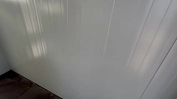 Preview 1 of Iran Jilbab Hot - I surprise a girl who catches me jerking off in a public bathroom on the beach and helps me finish cumming
