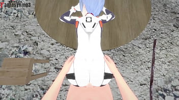 Preview 4 of Nimila Sex Video - Rei Ayanami having sex in the city pov | Evangelion | short