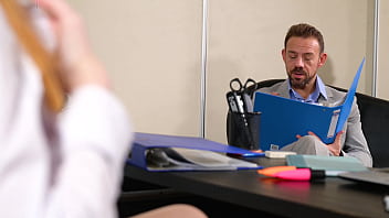 Preview 2 of Luxury Porn - Stressed CEO Scarlett Jones Relaxes During Office Sex With Hung Employee GP2755