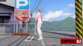 Preview 2 of Beautiful Beth Watch My Gf - MMD FUTANRI MASTURBATION DANCE WAVEFILE (mixed by DJ Riko!)