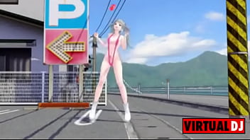 Preview 3 of Beautiful Beth Watch My Gf - MMD FUTANRI MASTURBATION DANCE WAVEFILE (mixed by DJ Riko!)
