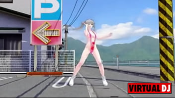 Preview 1 of Beautiful Beth Watch My Gf - MMD FUTANRI MASTURBATION DANCE WAVEFILE (mixed by DJ Riko!)
