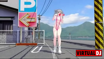 Preview 4 of Beautiful Beth Watch My Gf - MMD FUTANRI MASTURBATION DANCE WAVEFILE (mixed by DJ Riko!)