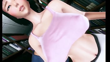Preview 4 of Sunny Leone Sume Porn - Blowjob and deepthroat at book store -Hentai 3d 46