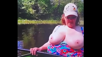 Preview 1 of Ginaraye Carter - Nicebigddd kayaking with her tits out