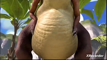 Preview 1 of Balls Throat - Tyranosaurus belly