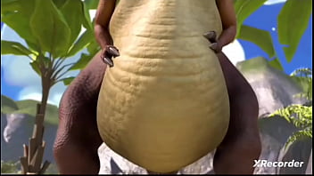 Preview 4 of Balls Throat - Tyranosaurus belly