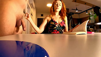 Preview 3 of Hq Porn Kocyi - Cock teasing mutual masturbation with new hot and horny redhead secretary who loves to cream the cock and stroke slowly with balls massage