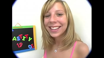 Preview 2 of Telugu Mom Son Sexvedios - CHASTITY LYNN Cute 19 YO Blonde Teen Huge Cock POV Blowjob and Cum Facial