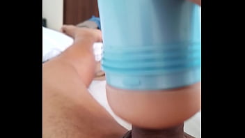 Preview 1 of Hd Pornbittercom - Fleshlight closeup,  different strokes,  my uncut cock really enjoys this treatment. August 4,  2023.