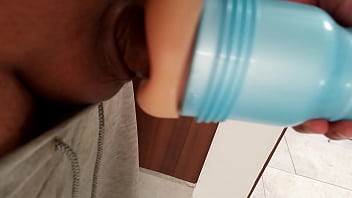 Preview 1 of 18 Grels - Fleshlight session,  full view of my uncut cock. August 4,  2023.