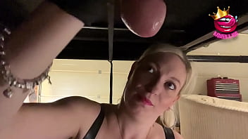 Preview 1 of Mummy Dj Com - Close up ruined multiple times into a glass on milking table