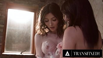 Preview 2 of I Don One - TRANSFIXED - Beauty Korra Del Rio Has Passionate Shower Sex With Her Cis GF During Morning Routine