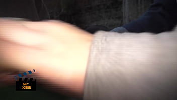 Preview 2 of Xx Video Xxxx - Blonde Outdoor Waterfall Blowjob Almost Caught