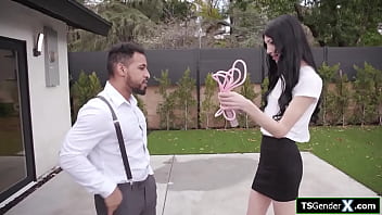 Preview 1 of Amputee Woman Porn - Trans babysitter Ava Holt is barebacked