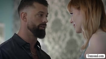 Preview 1 of Www Xhamstr For Free Mobil - Redhead Tgirl Lianna gets analed by bf
