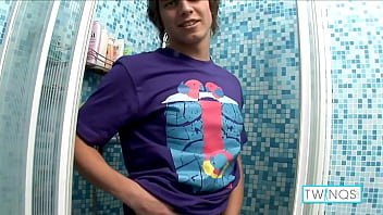 Preview 1 of Free Jenna Haze Cumshot Movies - The Cute &amp_ Naughty Twink Guy Ezra Just Loves The Shower Time So Much!