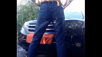Preview 1 of Slave Premature Ejaculation - I pull out the anal tails and insert the cork with a rhinestone