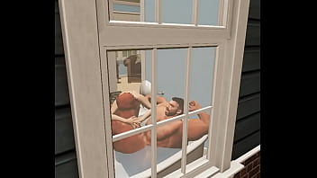 Preview 3 of Old Mans Gang Bang Teens - cam heyward gets bathtub handjob