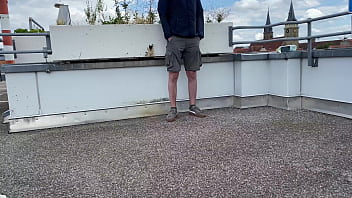 Preview 1 of 18 Vidoes - Gorgeous pissing fat MILF helps me piss on top of the parking lot