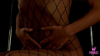 Preview 2 of Biig Tist - A Gorgeous Beauty Called Genesis Wears Fishnet Lingerie For Tease Vid!