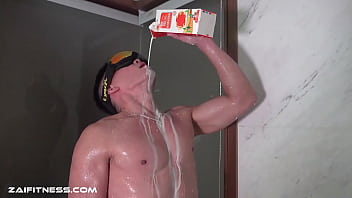 Preview 2 of Comprise For Sex For Money - Feeling very milky in this scene...️️Enjoy the sensuality with big muscles!