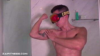 Preview 4 of Comprise For Sex For Money - Feeling very milky in this scene...️️Enjoy the sensuality with big muscles!