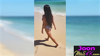 Preview 1 of Black Aml - Hot day and solo action with amazing Asian teen with big tits Joon Mali