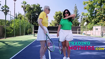 Preview 1 of Mizo Top Xxvideo - Big TIts Tennis Stepmoms Swap To Teach A Lesson - Kenzie Taylor,  Mona Azar
