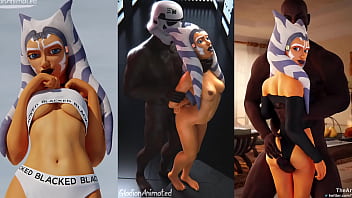 Preview 3 of Yes Brack Me Brother - Ahsoka Blacked PMV SplitScreen