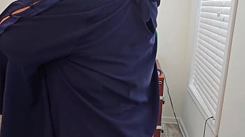Preview 1 of By Daddy - Big ass Hijab Muslim Milf masturbating In Bathroom and ended up pissing on the floor