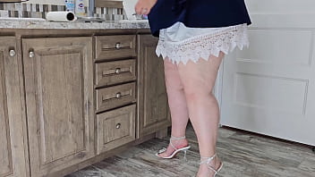 Preview 4 of By Daddy - Big ass Hijab Muslim Milf masturbating In Bathroom and ended up pissing on the floor