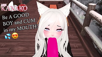 Preview 4 of 2 18wwwxxx - CATGIRL gives SLOPPY BJ for a very GOOD BOY!!! WEARING HOODIE BJ!!!!