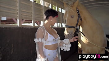Preview 1 of Big Lond And Speed Sex Video - Super sexy naked latina muse Mia Valentine introducing her big natural tits