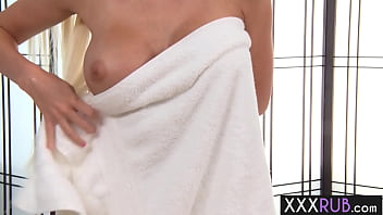 Preview 1 of Dientot Pas Tidur - Blonde MILF Rikki Six fucked her blonde big tits friend Tasha Reign with big dildo