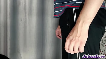 Preview 3 of Amateur Tinder - Wife sucks two cocks. First double blowjob and swallow cum
