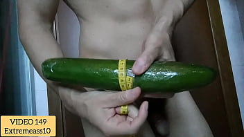 Preview 1 of Ml Lf Ava Koxxx - The biggest cucumber ever inserted!