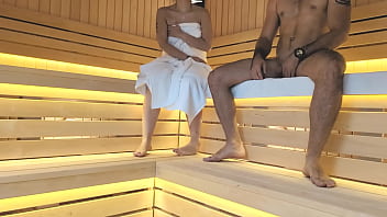 Preview 1 of 3d Less - Hot Asian fucked in a sauna by a stranger,  cheating on her husband