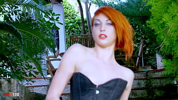 Preview 4 of Xnxx Vlcom - Pretty redhead Lyza Vondee getting naked in the wild