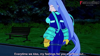 Preview 1 of Evelyn Fuck - Nejire Hado in the park | boku no hero