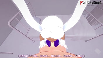 Preview 4 of Xxx And Xxx And Xxx And Xxx - Rumi Usagiyama Mirko blowjob pov | boku no hero | free